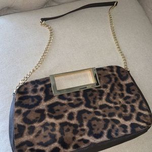 Michael Kors leopard purse with dust bag